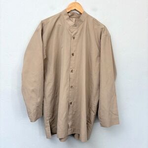 Homme Plisse Issey Miyake Tunic Shirt Men Size 3 Beige Button Down